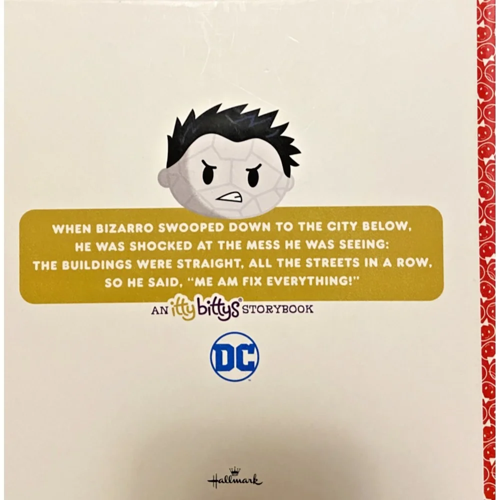 SUPERMAN/CLARK KENT Plush & BIZARRO FIXES EVERYTHING Storybook Plush Itty Bittys